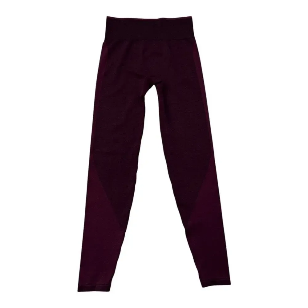 Victoria's Secret Pink Womens Seamless Leggings Purple Size Small Two-Tone Booty